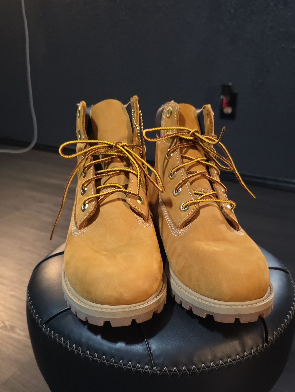 Timberland Wheat Nubuck Lace-Up Work Boots